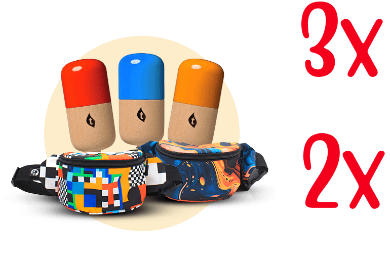 Zilnic: 3 X Kendama Terra Pill / 2 X Borsetă BumbagR