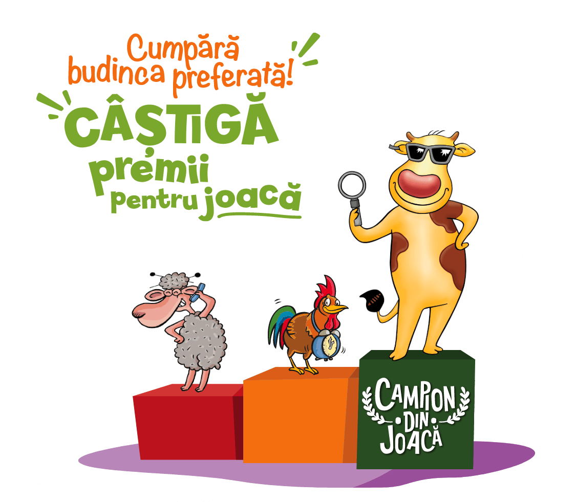 Cumpără budinca preferată! Câștigă premii pentru joacă!