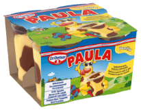 Paula Pudding  de vanilie cu pete  din budincă de ciocolată 4x125g
