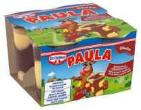 Paula Pudding de ciocolată cu pete din budincă de vanilie 4x125g