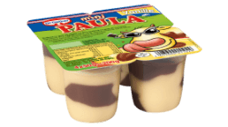 Paula Pudding de vanilie cu pete din budincă de ciocolată 4x125g