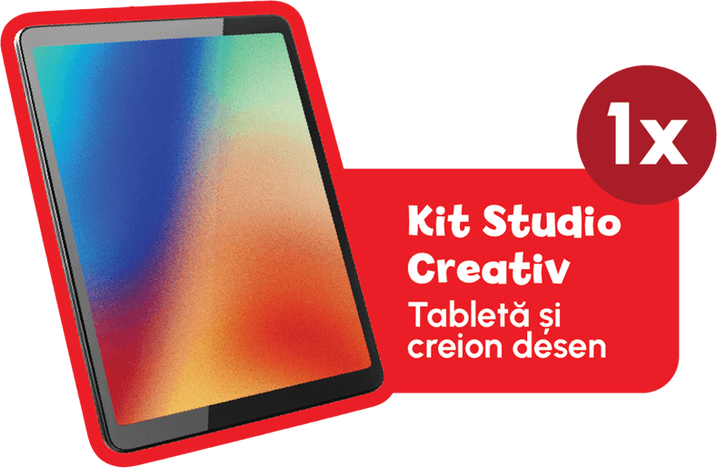 Marele premiu: 1 x Kit studio creativ - tableta și creion desen
